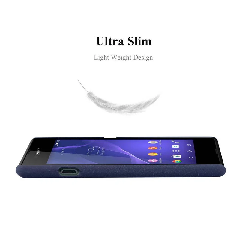 Cadorabo Hülle kompatibel mit Sony Xperia E3 Hard Case Schutzhülle in Frosted Optik gegen Kratzer und Stöße