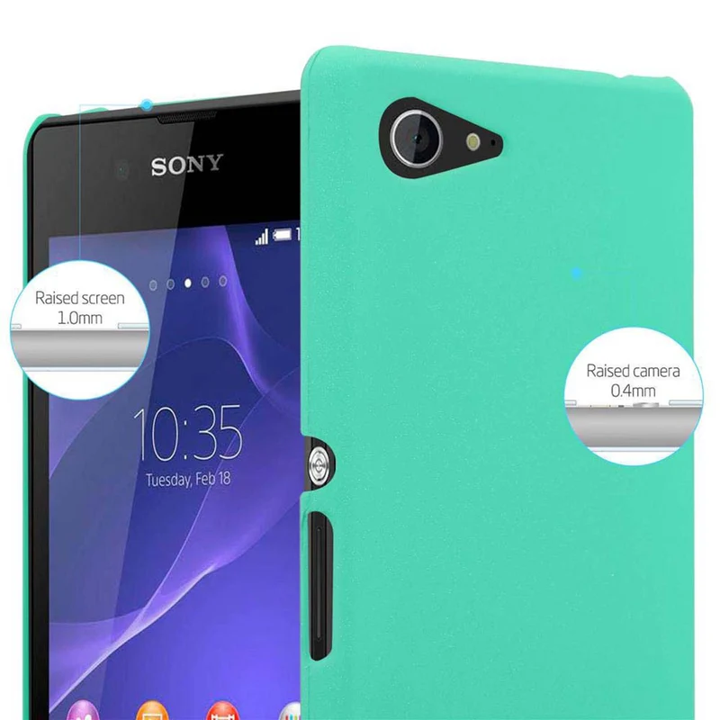 Cadorabo Hülle kompatibel mit Sony Xperia E3 Hard Case Schutzhülle in Frosted Optik gegen Kratzer und Stöße