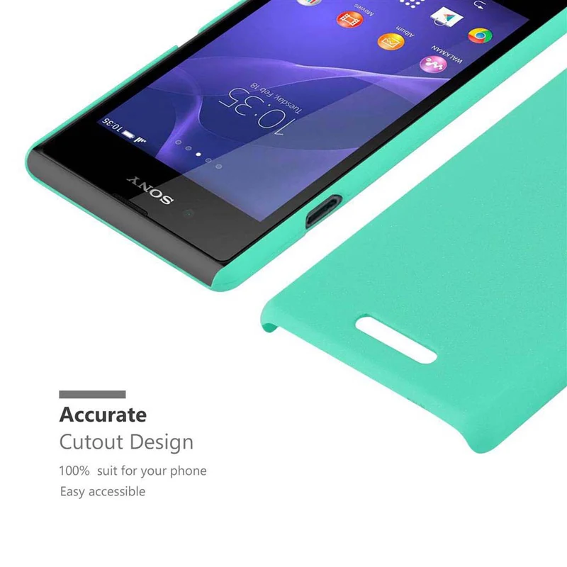 Cadorabo Hülle kompatibel mit Sony Xperia E3 Hard Case Schutzhülle in Frosted Optik gegen Kratzer und Stöße