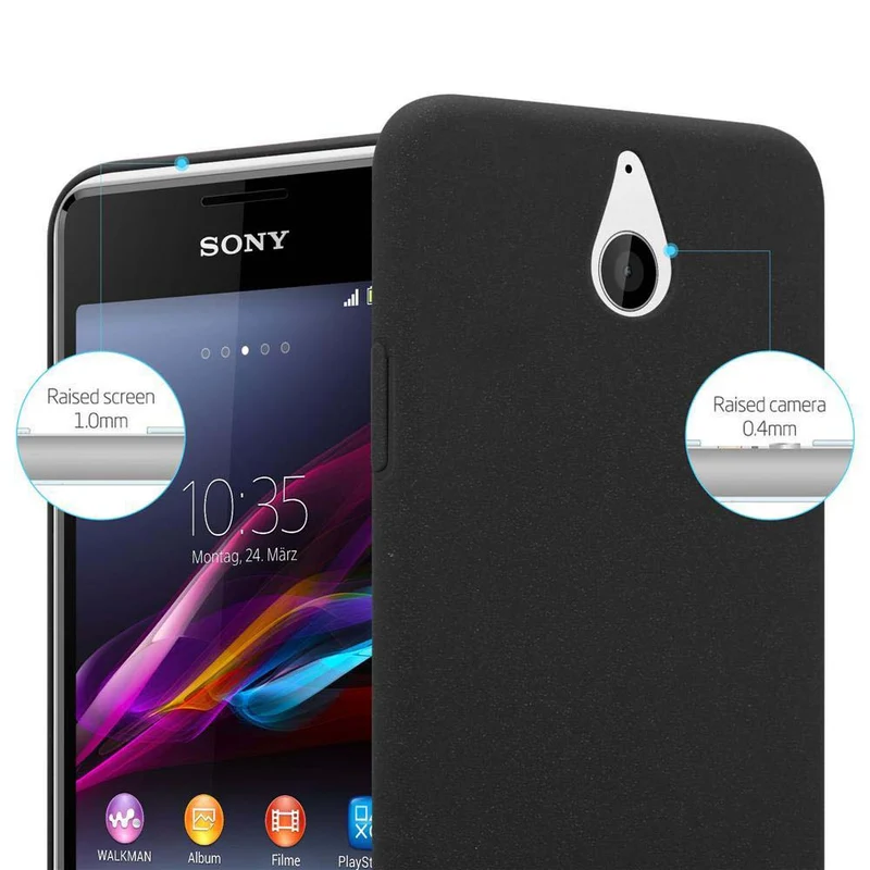 Cadorabo Hülle kompatibel mit Sony Xperia E1 Hard Case Schutzhülle in Frosted Optik gegen Kratzer und Stöße