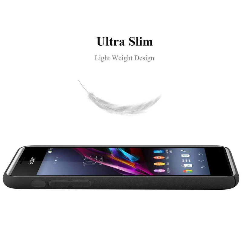Cadorabo Hülle kompatibel mit Sony Xperia E1 Hard Case Schutzhülle in Frosted Optik gegen Kratzer und Stöße