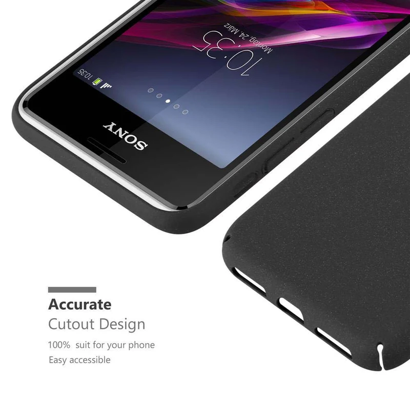 Cadorabo Hülle kompatibel mit Sony Xperia E1 Hard Case Schutzhülle in Frosted Optik gegen Kratzer und Stöße