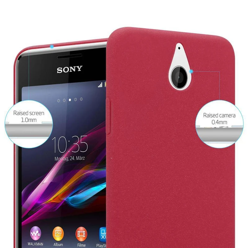 Cadorabo Hülle kompatibel mit Sony Xperia E1 Hard Case Schutzhülle in Frosted Optik gegen Kratzer und Stöße