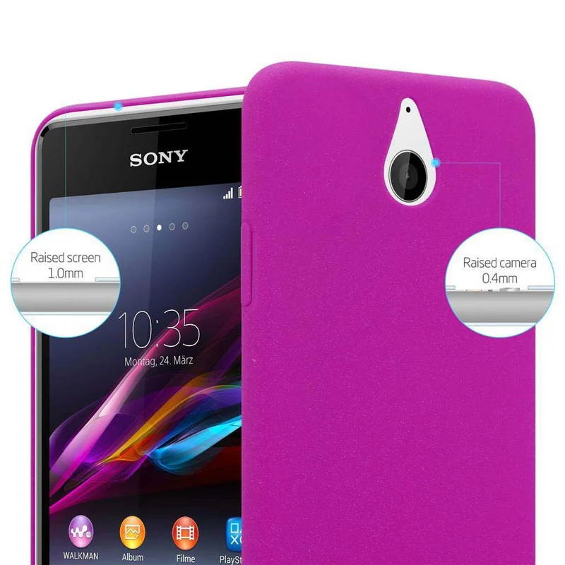 Cadorabo Hülle kompatibel mit Sony Xperia E1 Hard Case Schutzhülle in Frosted Optik gegen Kratzer und Stöße