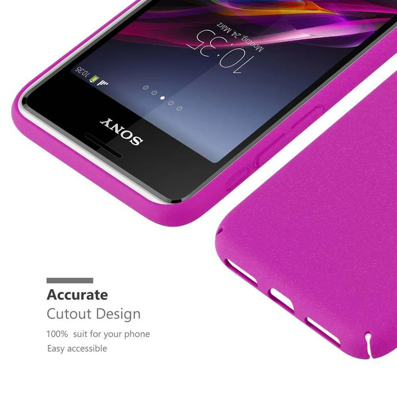 Cadorabo Hülle kompatibel mit Sony Xperia E1 Hard Case Schutzhülle in Frosted Optik gegen Kratzer und Stöße