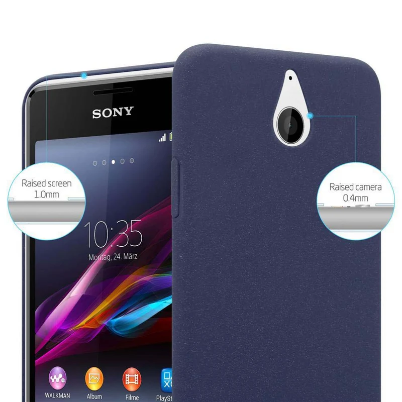Cadorabo Hülle kompatibel mit Sony Xperia E1 Hard Case Schutzhülle in Frosted Optik gegen Kratzer und Stöße