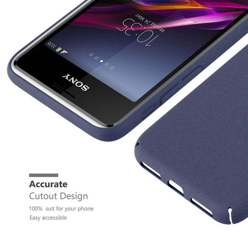 Cadorabo Hülle kompatibel mit Sony Xperia E1 Hard Case Schutzhülle in Frosted Optik gegen Kratzer und Stöße