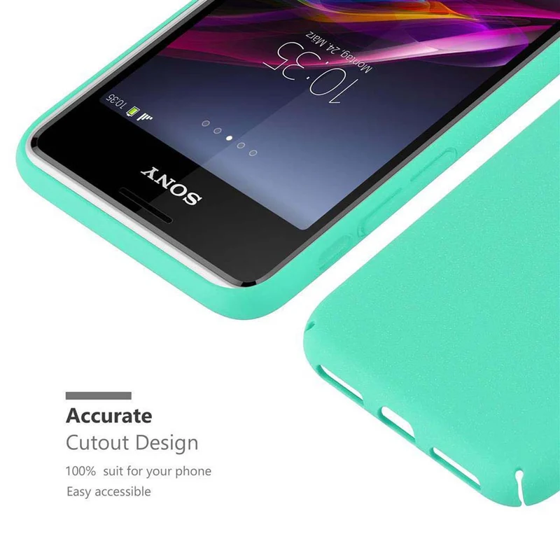 Cadorabo Hülle kompatibel mit Sony Xperia E1 Hard Case Schutzhülle in Frosted Optik gegen Kratzer und Stöße