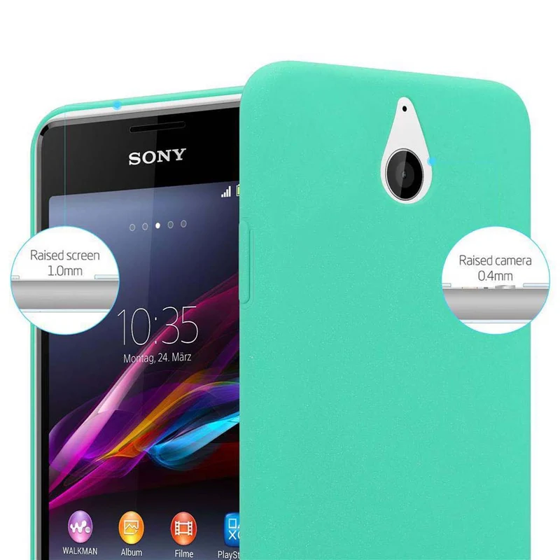 Cadorabo Hülle kompatibel mit Sony Xperia E1 Hard Case Schutzhülle in Frosted Optik gegen Kratzer und Stöße
