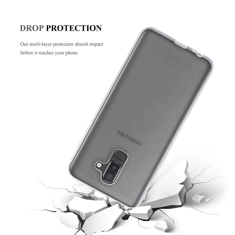 Cadorabo Hülle kompatibel mit Samsung Galaxy J8 2018 Schutzhülle aus flexiblem TPU Silikon