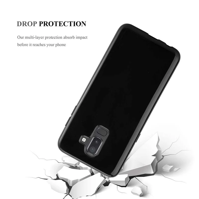 Cadorabo Hülle kompatibel mit Samsung Galaxy J8 2018 Schutzhülle aus flexiblem TPU Silikon