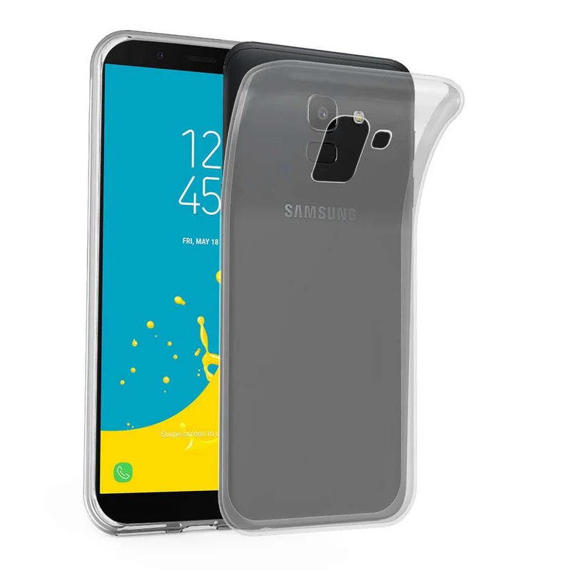Cadorabo Hülle kompatibel mit Samsung Galaxy J6 2018 Schutzhülle aus flexiblem TPU Silikon