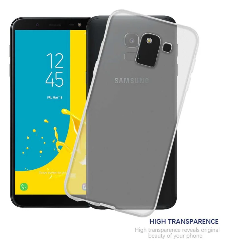 Cadorabo Hülle kompatibel mit Samsung Galaxy J6 2018 Schutzhülle aus flexiblem TPU Silikon
