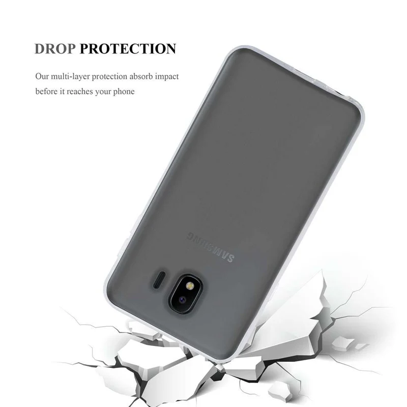 Cadorabo Hülle kompatibel mit Samsung Galaxy J4 2018 Schutzhülle aus flexiblem TPU Silikon