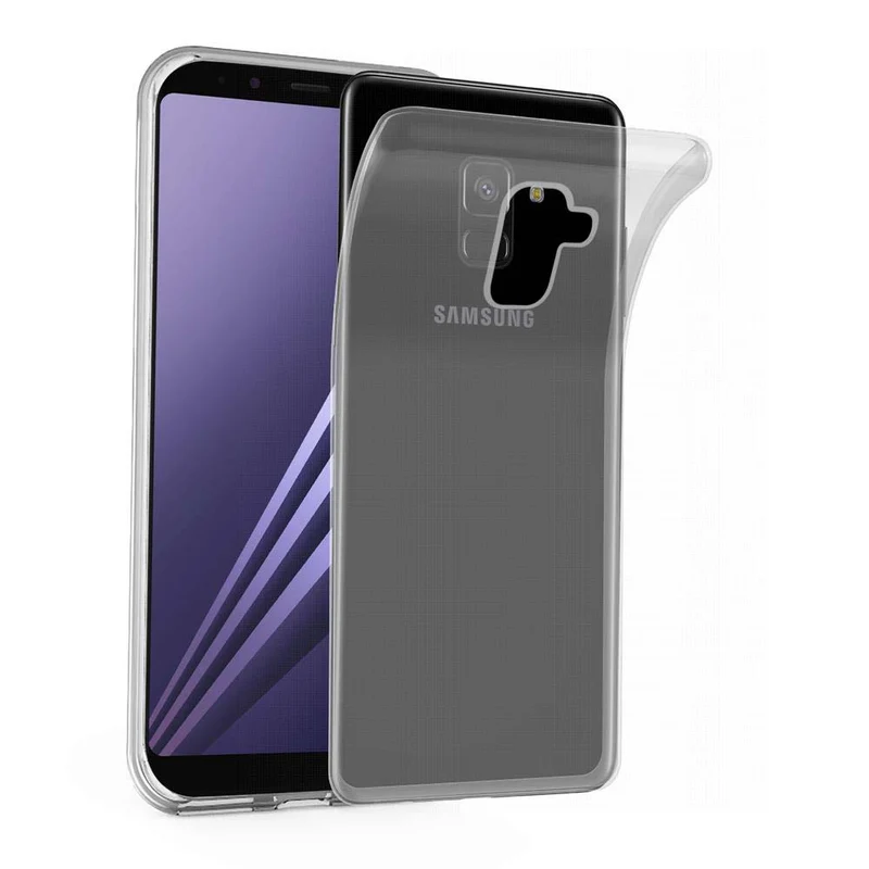Cadorabo Hülle kompatibel mit Samsung Galaxy A8 2018 Schutzhülle aus flexiblem TPU Silikon