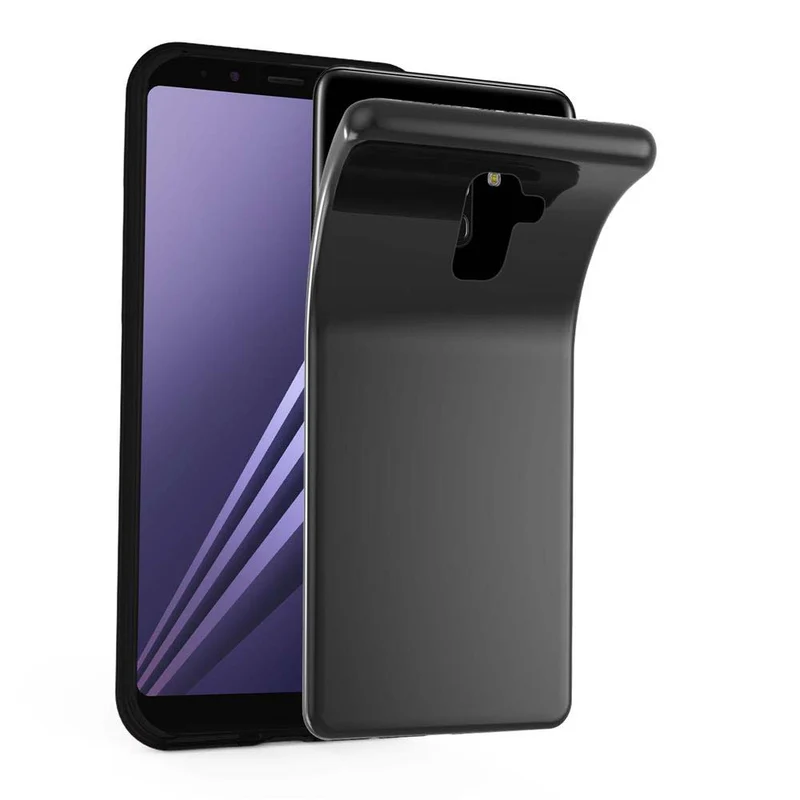 Cadorabo Hülle kompatibel mit Samsung Galaxy A8 2018 Schutzhülle aus flexiblem TPU Silikon