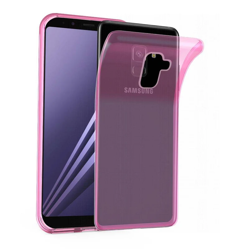 Cadorabo Hülle kompatibel mit Samsung Galaxy A8 2018 Schutzhülle aus flexiblem TPU Silikon