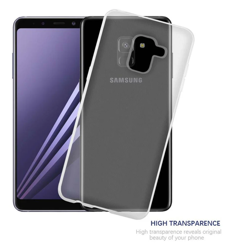 Cadorabo Hülle kompatibel mit Samsung Galaxy A8 2018 Schutzhülle aus flexiblem TPU Silikon