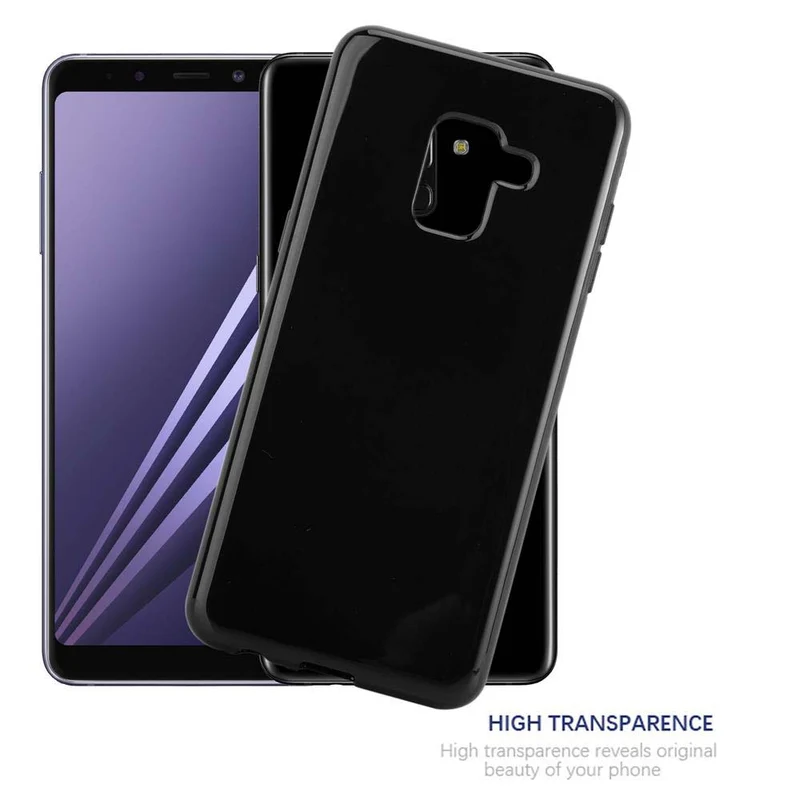 Cadorabo Hülle kompatibel mit Samsung Galaxy A8 2018 Schutzhülle aus flexiblem TPU Silikon