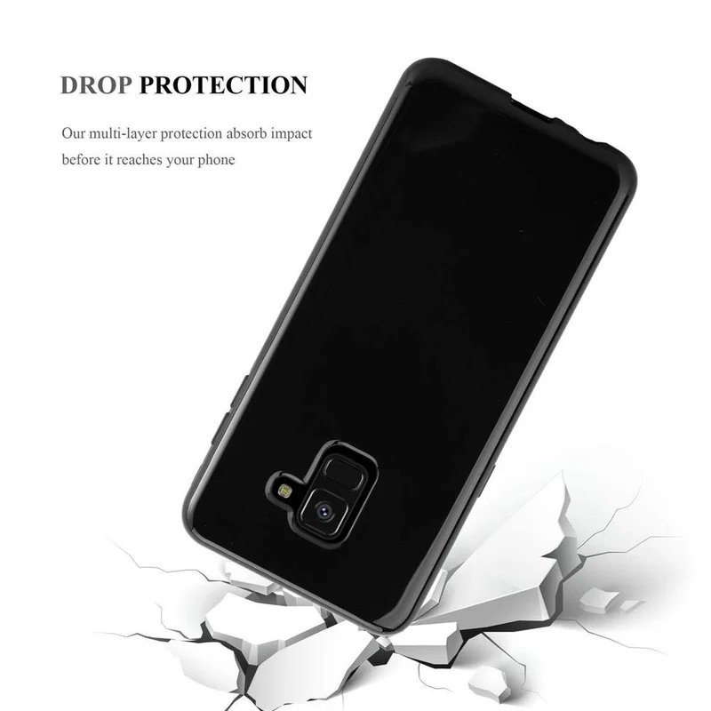 Cadorabo Hülle kompatibel mit Samsung Galaxy A8 2018 Schutzhülle aus flexiblem TPU Silikon