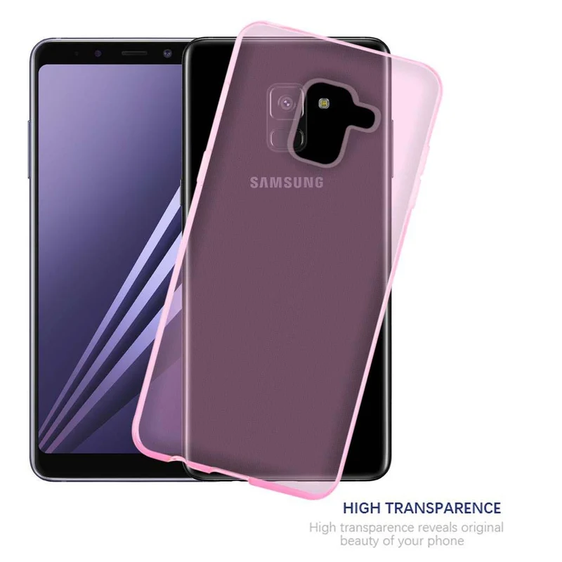 Cadorabo Hülle kompatibel mit Samsung Galaxy A8 2018 Schutzhülle aus flexiblem TPU Silikon