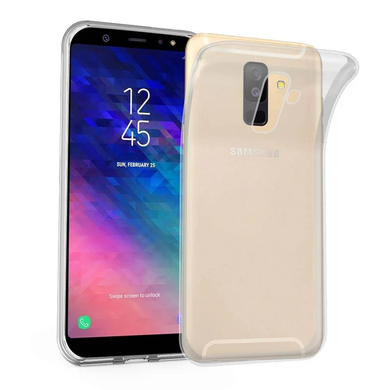 Cadorabo Hülle kompatibel mit Samsung Galaxy A6 PLUS 2018 Schutzhülle aus flexiblem TPU Silikon