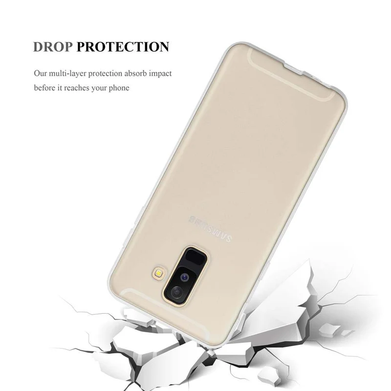 Cadorabo Hülle kompatibel mit Samsung Galaxy A6 PLUS 2018 Schutzhülle aus flexiblem TPU Silikon