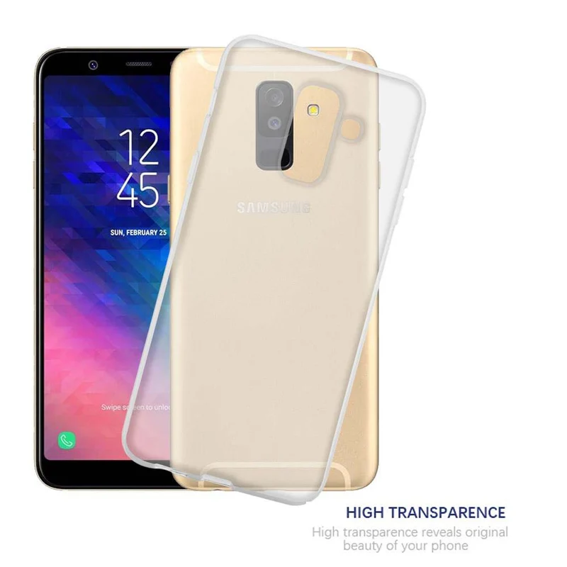 Cadorabo Hülle kompatibel mit Samsung Galaxy A6 PLUS 2018 Schutzhülle aus flexiblem TPU Silikon