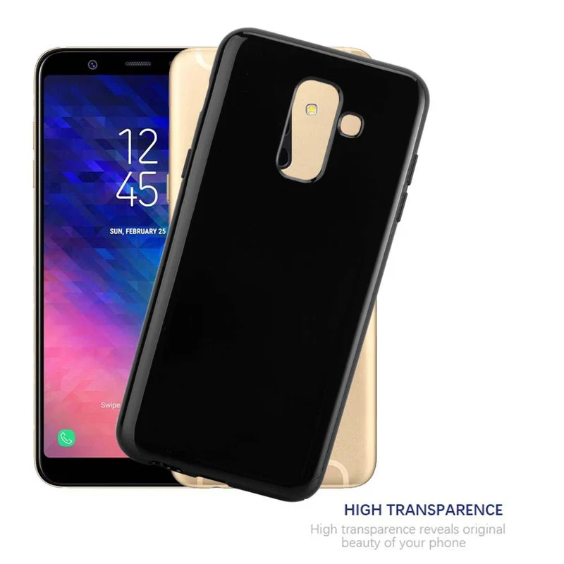 Cadorabo Hülle kompatibel mit Samsung Galaxy A6 PLUS 2018 Schutzhülle aus flexiblem TPU Silikon