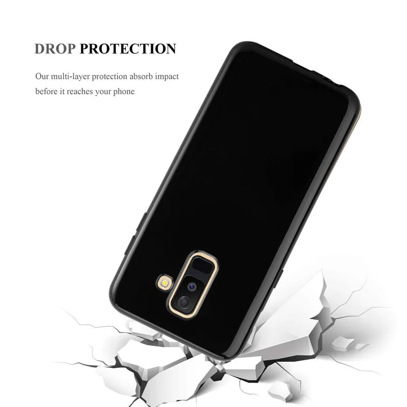 Cadorabo Hülle kompatibel mit Samsung Galaxy A6 PLUS 2018 Schutzhülle aus flexiblem TPU Silikon