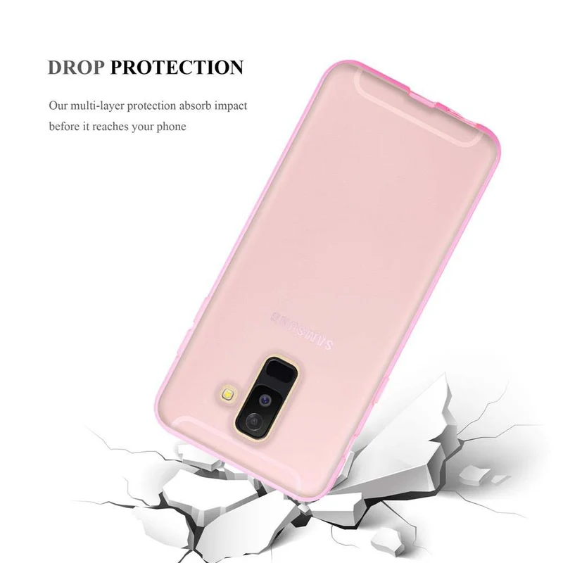 Cadorabo Hülle kompatibel mit Samsung Galaxy A6 PLUS 2018 Schutzhülle aus flexiblem TPU Silikon