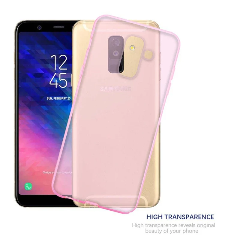 Cadorabo Hülle kompatibel mit Samsung Galaxy A6 PLUS 2018 Schutzhülle aus flexiblem TPU Silikon