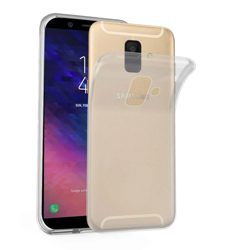 Cadorabo Hülle kompatibel mit Samsung Galaxy A6 2018 Schutzhülle aus flexiblem TPU Silikon