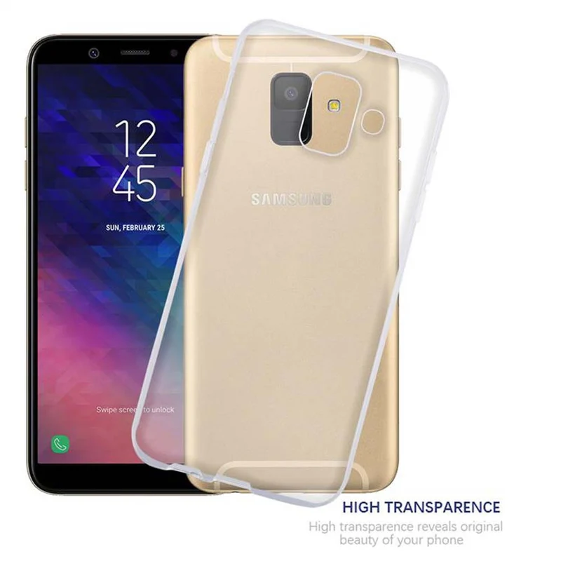 Cadorabo Hülle kompatibel mit Samsung Galaxy A6 2018 Schutzhülle aus flexiblem TPU Silikon