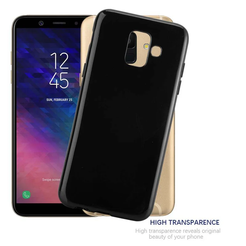 Cadorabo Hülle kompatibel mit Samsung Galaxy A6 2018 Schutzhülle aus flexiblem TPU Silikon