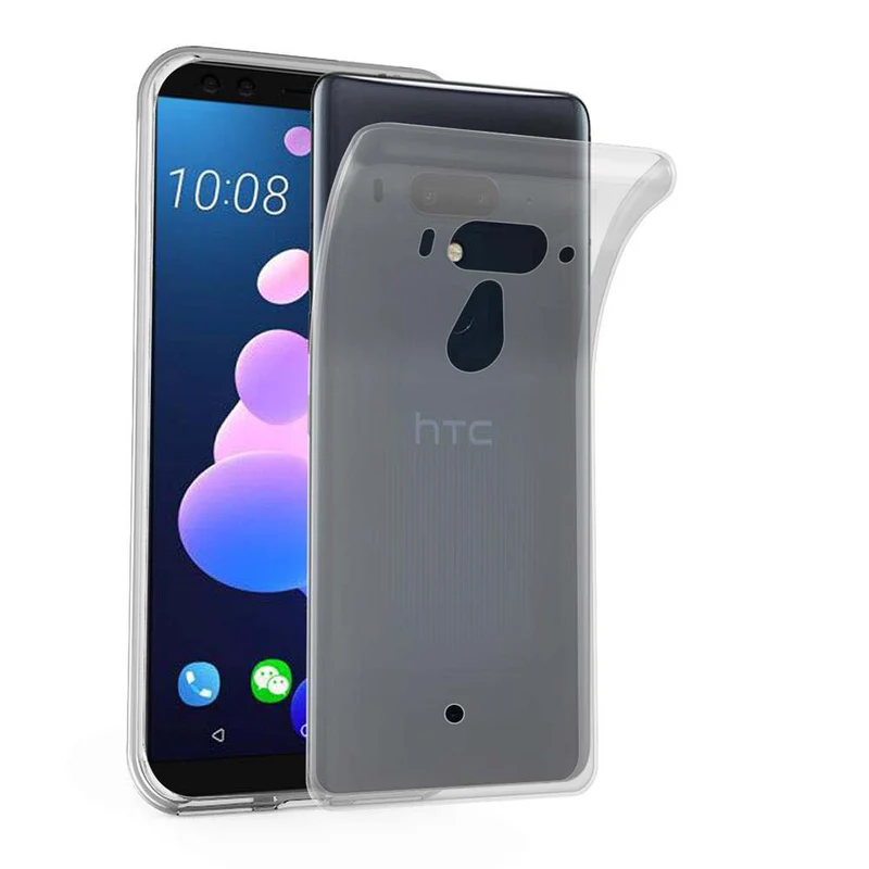 Cadorabo Hülle kompatibel mit HTC U12 PLUS Schutzhülle aus flexiblem TPU Silikon