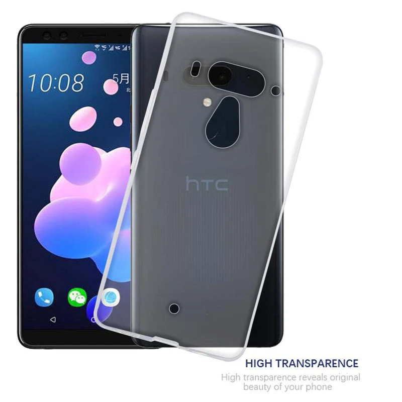 Cadorabo Hülle kompatibel mit HTC U12 PLUS Schutzhülle aus flexiblem TPU Silikon