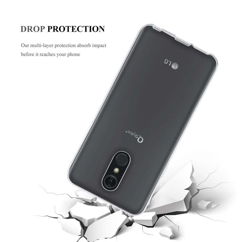 Cadorabo Hülle kompatibel mit LG Q7 / Q7a / Q7+ Schutzhülle aus flexiblem TPU Silikon