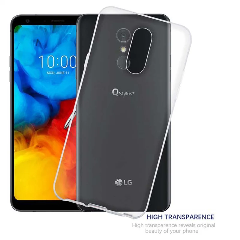 Cadorabo Hülle kompatibel mit LG Q7 / Q7a / Q7+ Schutzhülle aus flexiblem TPU Silikon