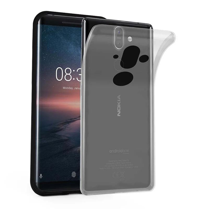 Cadorabo Hülle kompatibel mit Nokia 8 Sirocco Schutzhülle aus flexiblem TPU Silikon