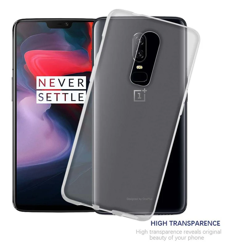 Cadorabo Hülle kompatibel mit OnePlus 6 Schutzhülle aus flexiblem TPU Silikon