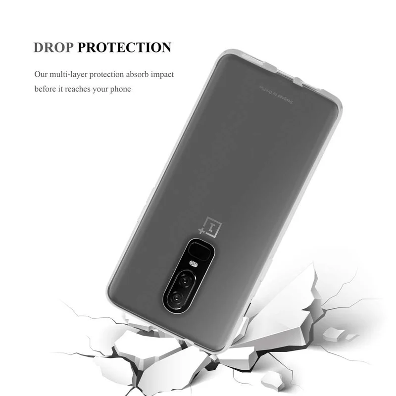 Cadorabo Hülle kompatibel mit OnePlus 6 Schutzhülle aus flexiblem TPU Silikon