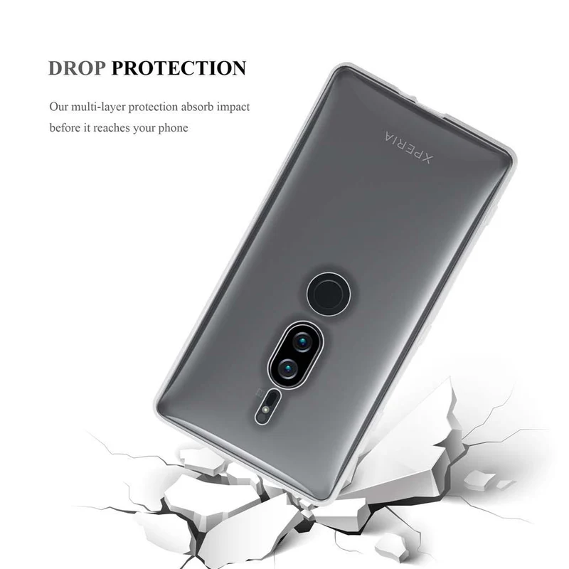 Cadorabo Hülle kompatibel mit Sony Xperia XZ2 PREMIUM Schutzhülle aus flexiblem TPU Silikon