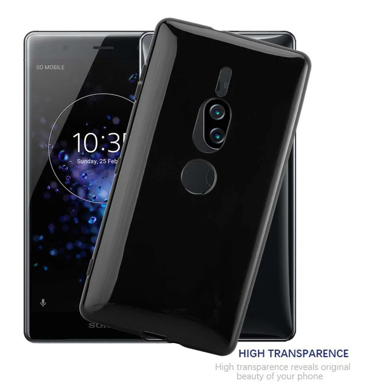 Cadorabo Hülle kompatibel mit Sony Xperia XZ2 PREMIUM Schutzhülle aus flexiblem TPU Silikon