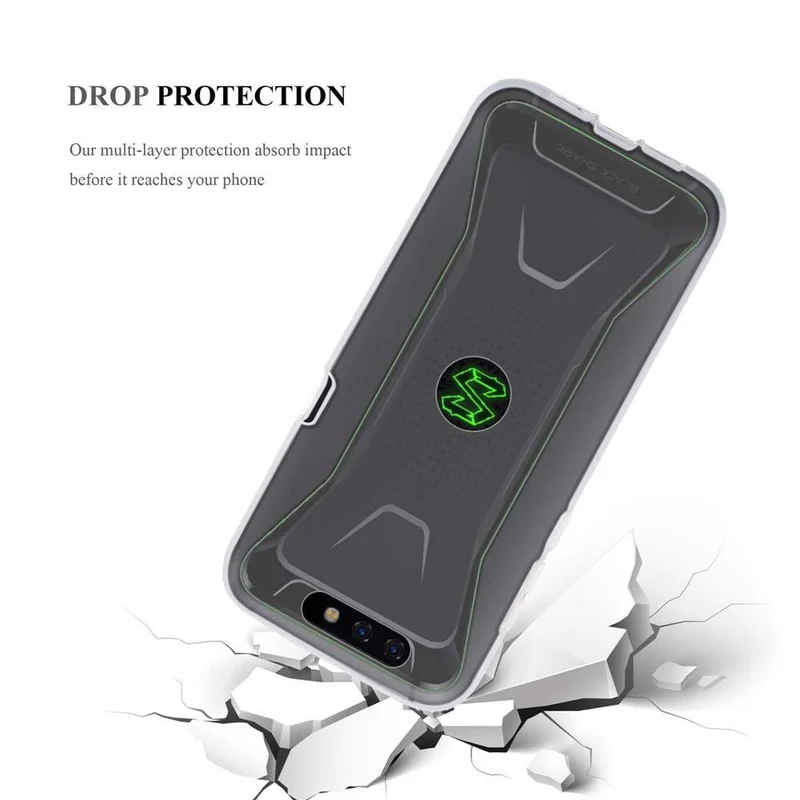 Cadorabo Hülle kompatibel mit Xiaomi BLACK SHARK Schutzhülle aus flexiblem TPU Silikon