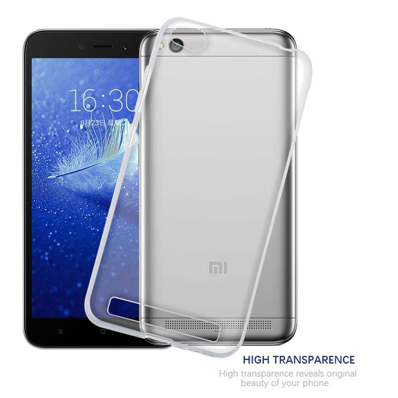 Cadorabo Hülle kompatibel mit Xiaomi RedMi 5A Schutzhülle aus flexiblem TPU Silikon