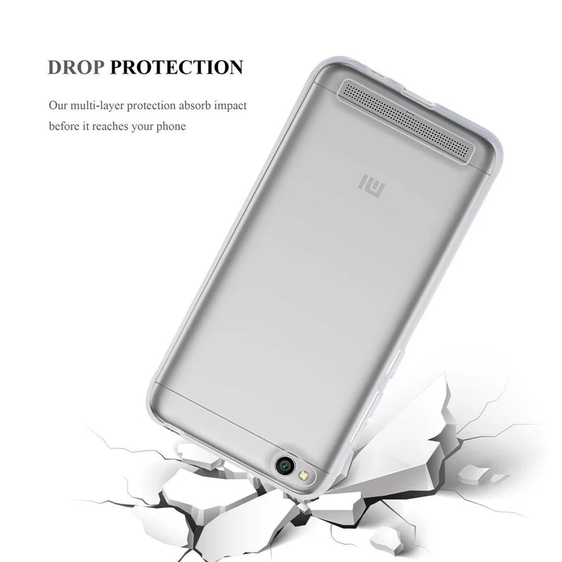Cadorabo Hülle kompatibel mit Xiaomi RedMi 5A Schutzhülle aus flexiblem TPU Silikon
