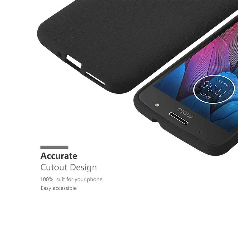Cadorabo Hülle kompatibel mit Motorola MOTO G5S Schutzhülle aus flexiblem TPU Silikon