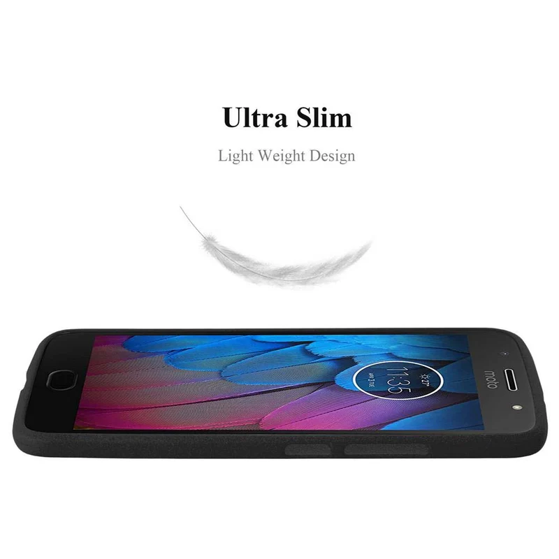 Cadorabo Hülle kompatibel mit Motorola MOTO G5S Schutzhülle aus flexiblem TPU Silikon
