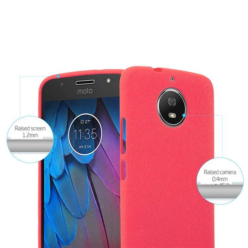 Cadorabo Hülle kompatibel mit Motorola MOTO G5S Schutzhülle aus flexiblem TPU Silikon